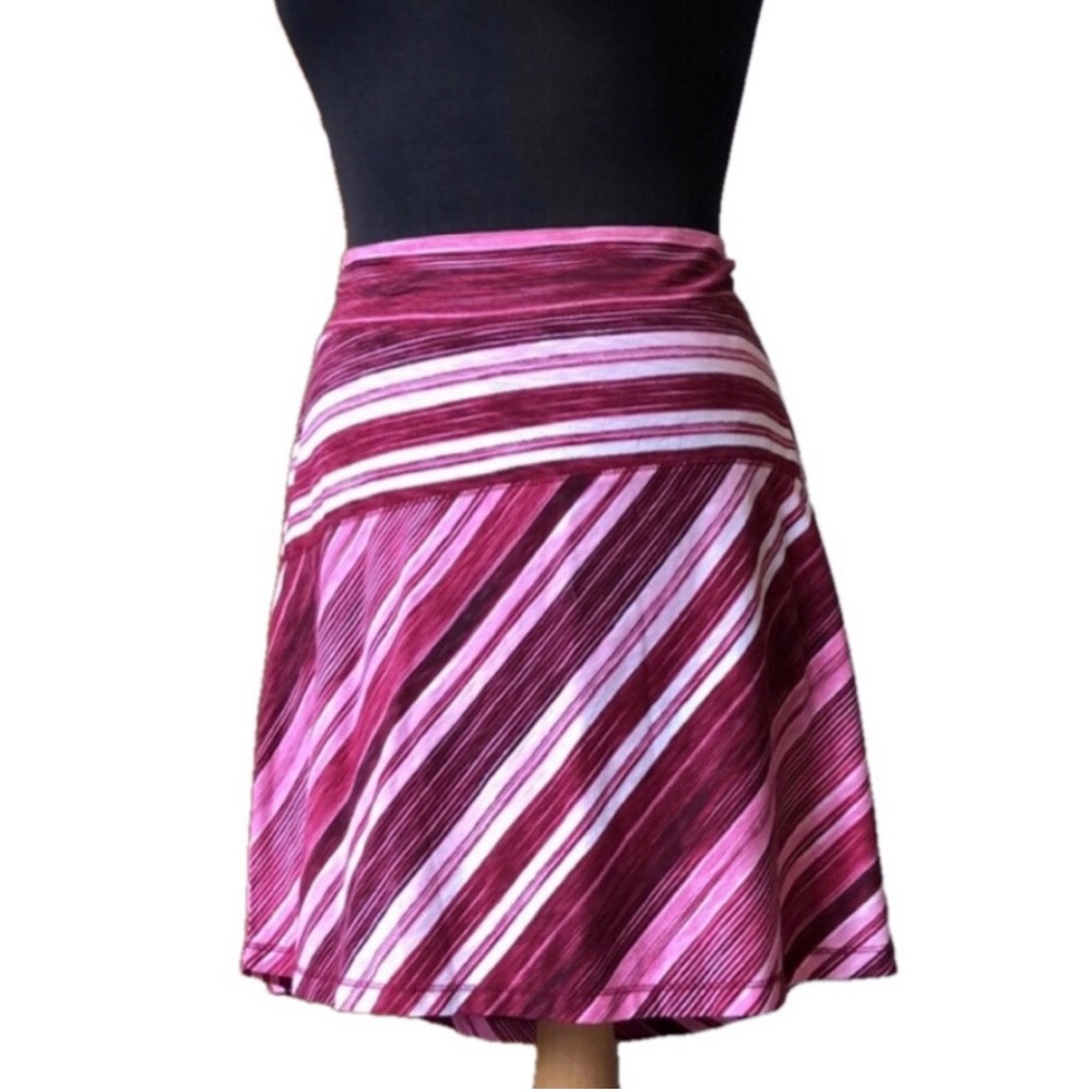 NEW Aventura Pink & White Striped Organic Cotton Skirt